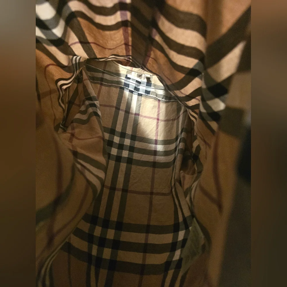 Burberry Brit Men's Beige Vintage Check Button Down Shirt XXL EUC - Picture 8 of 15